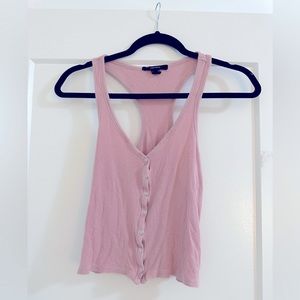 Pink Cropped Tank Top